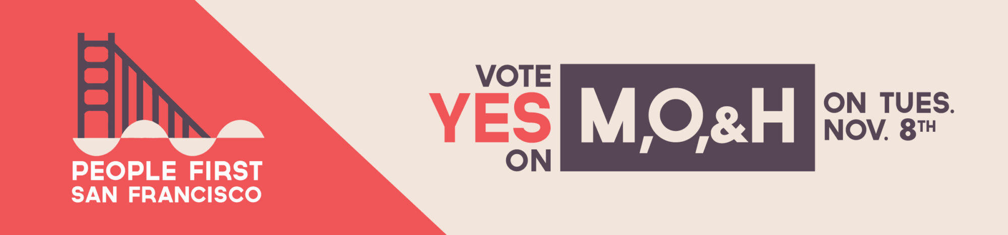 DSA SF People First San Francisco Header Image - Yes on M, O, and H