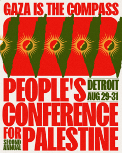 Digital flier advertising Second Annual People's Conference for Palestine